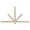 Ekena Millwork Kennewick Smooth Timber Gable Bracket, Douglas Fir, 72"W x 39"H x 1 1/2"D x 3 1/2"F, 13/12 Pitch GBW072X39X0204KEN00SDF - alternate 1